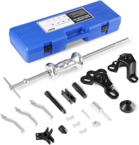 OMT 9-Way Slide Hammer Puller Set, Front Wheel Hub Bearing Remover & Rear Wheel Axle Hub Dent Shaft Puller Tool Kit