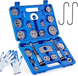 Orion Motor Tech 24pcs Heavy Duty Disc Brake Piston Caliper Compressor Rewind Tool Set and Wind Back Tool Kit for Brake Pad Replacement Reset